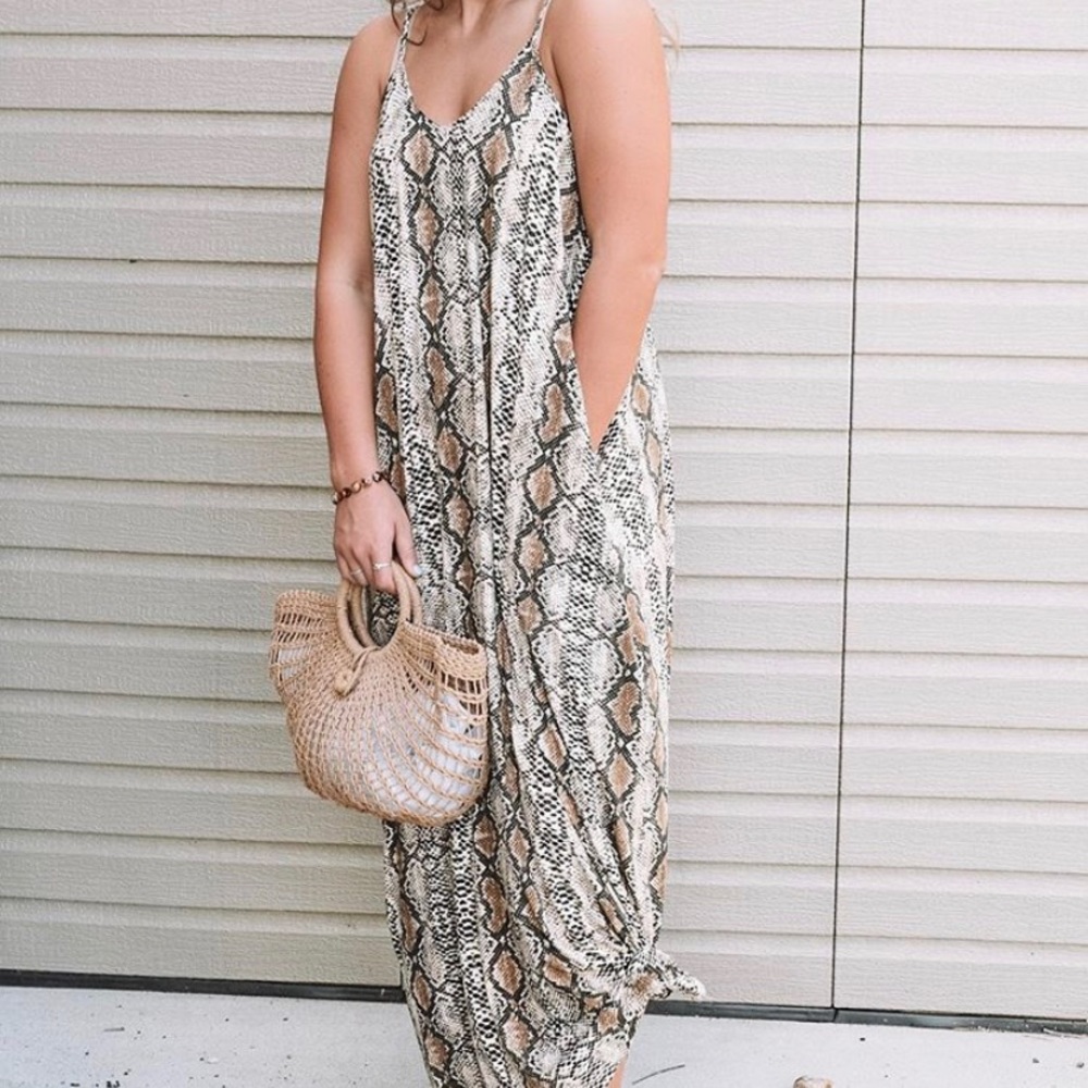 Snake skin maxi dress